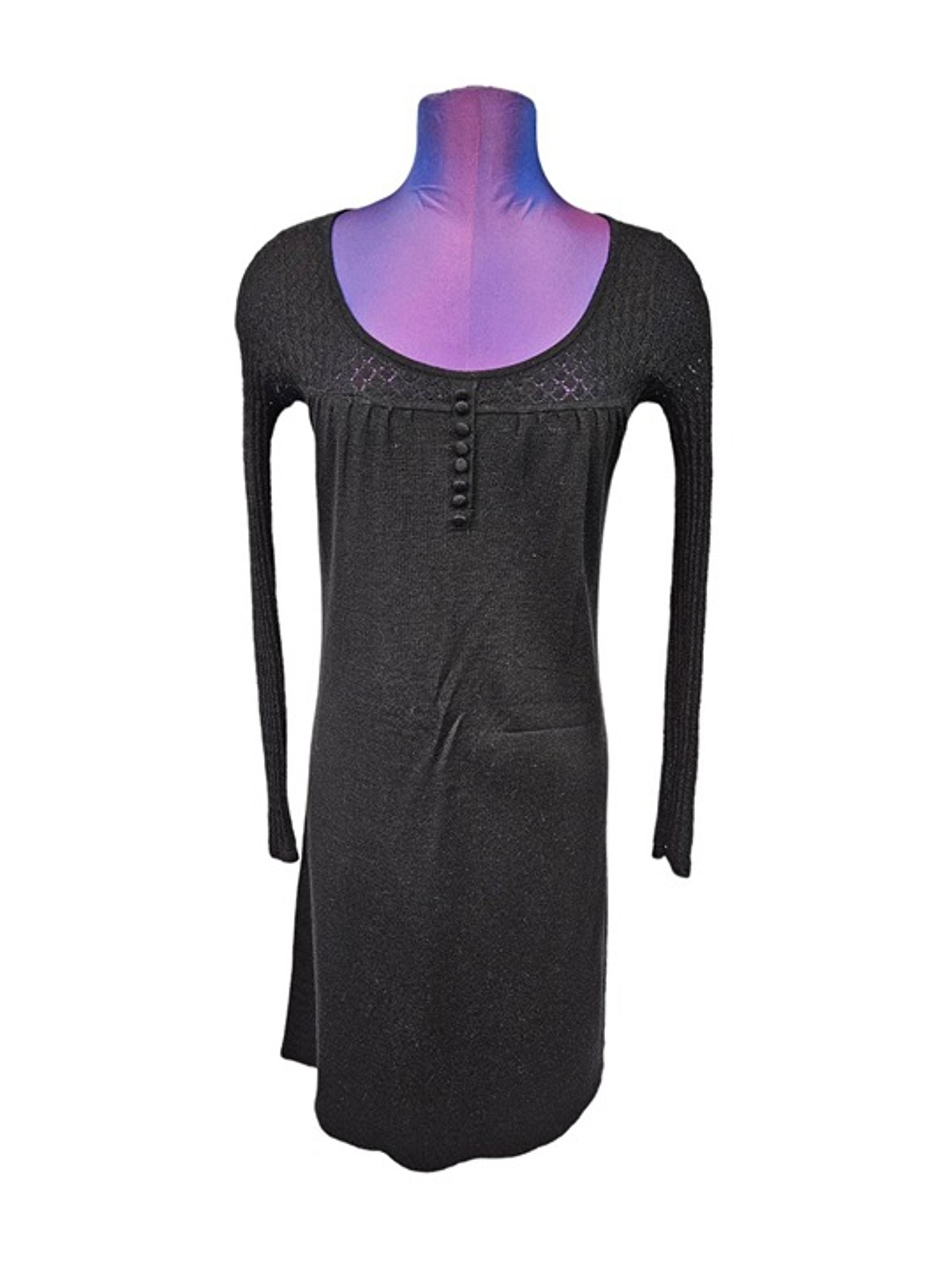 Lilly Pulitzer Black Merino Wool Sweater Dress Size Small Women's J58