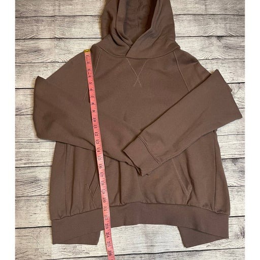 Womens Open Back Criss Cross Hoodie Purple Size Medium