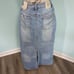 Vintage embroidered skirt denim y2k new floral maxi crest jeans 11/12