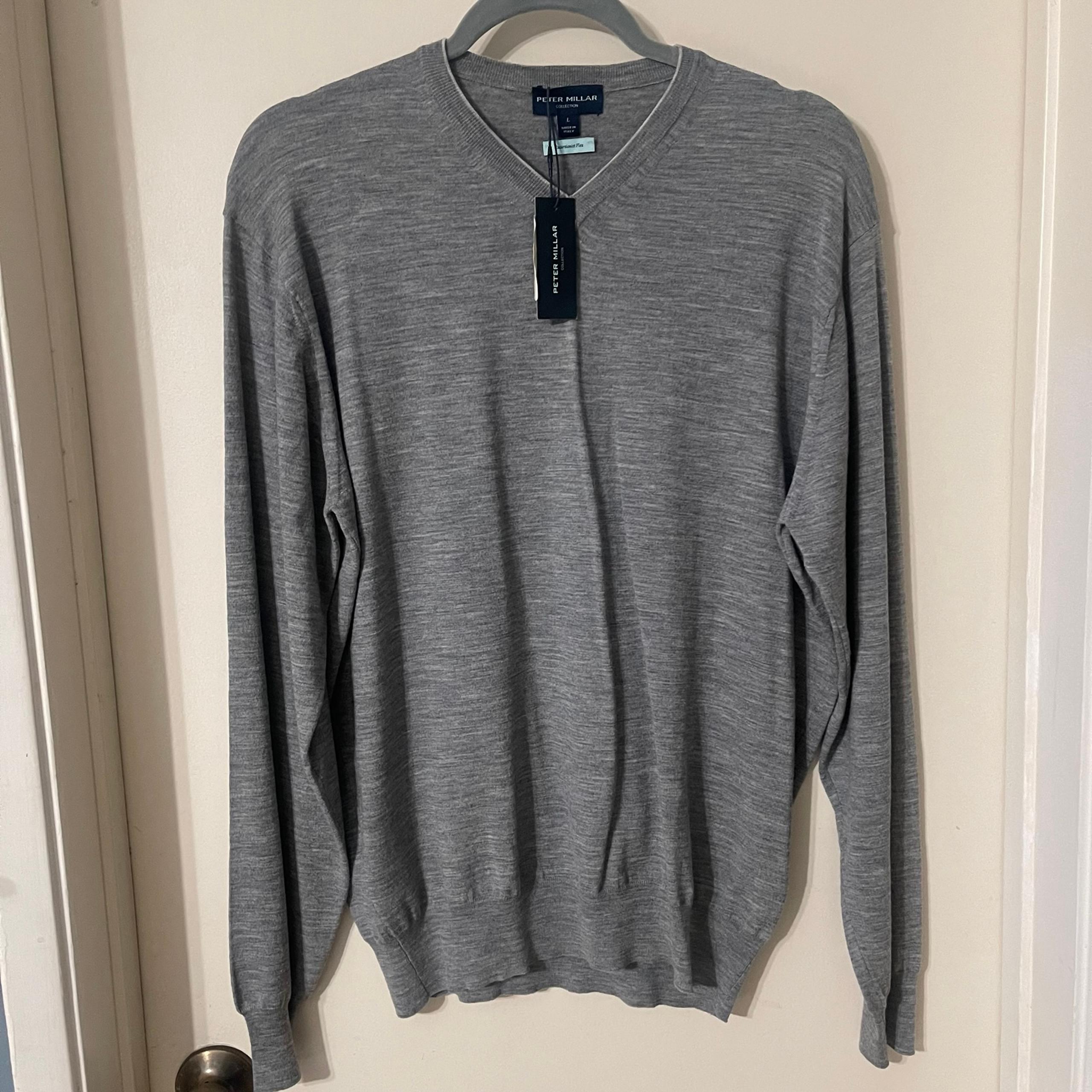 Peter Millar Merino Wool V-Neck Sweater Men’s Size L