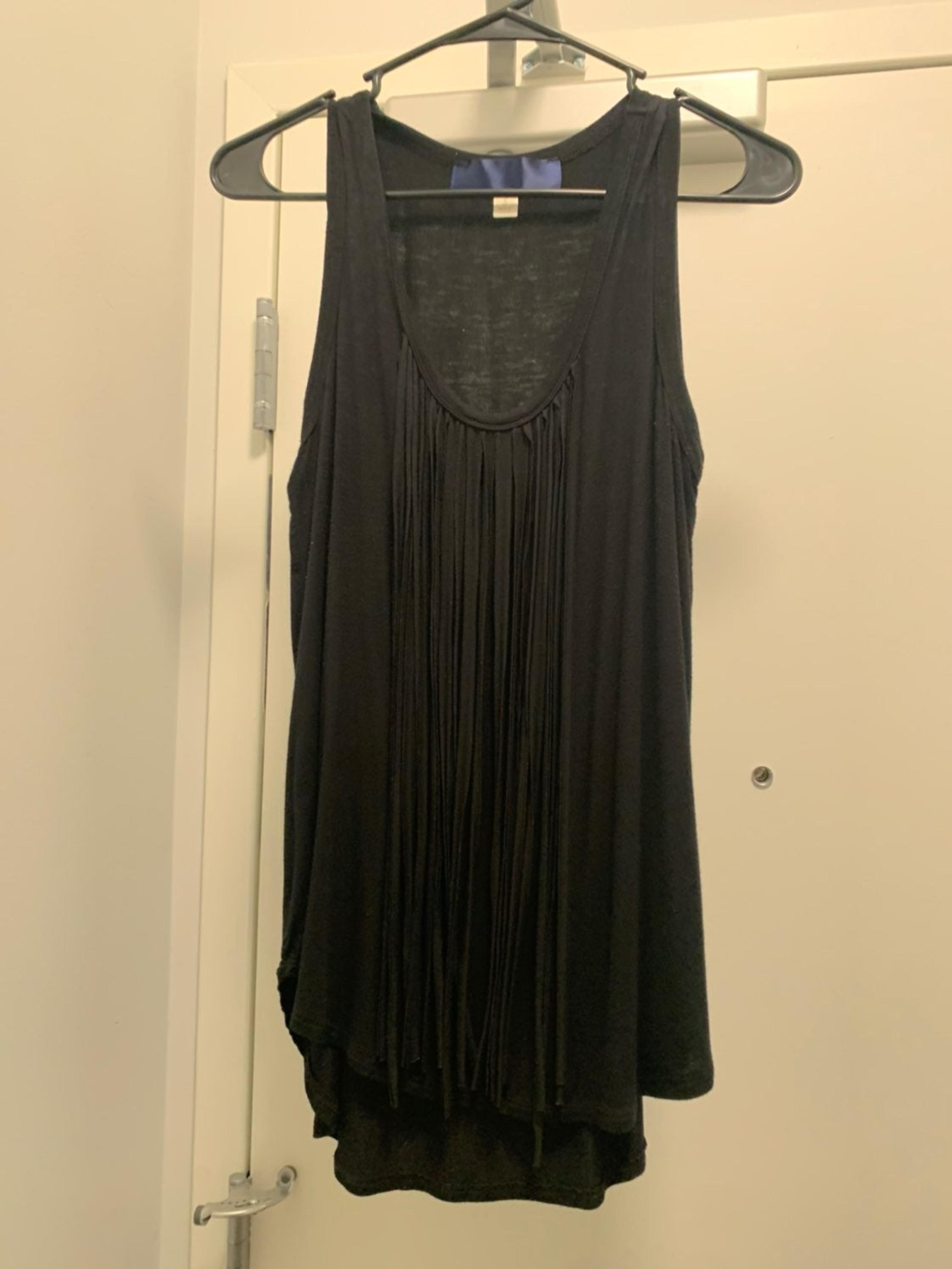 Francesca's Collection Black Fringe Tank
