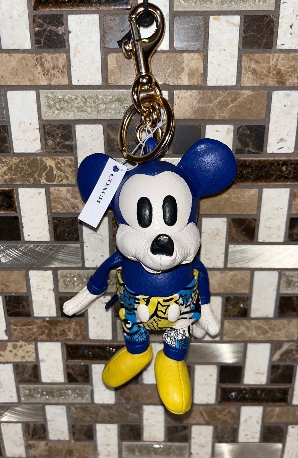 New Coach Disney Mickey Mouse Collectible Bag Charm