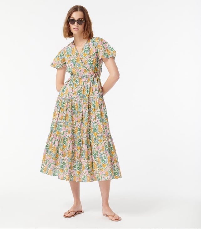 JCrew Faux-wrap dress in Liberty® Mini Floral Walk, 6