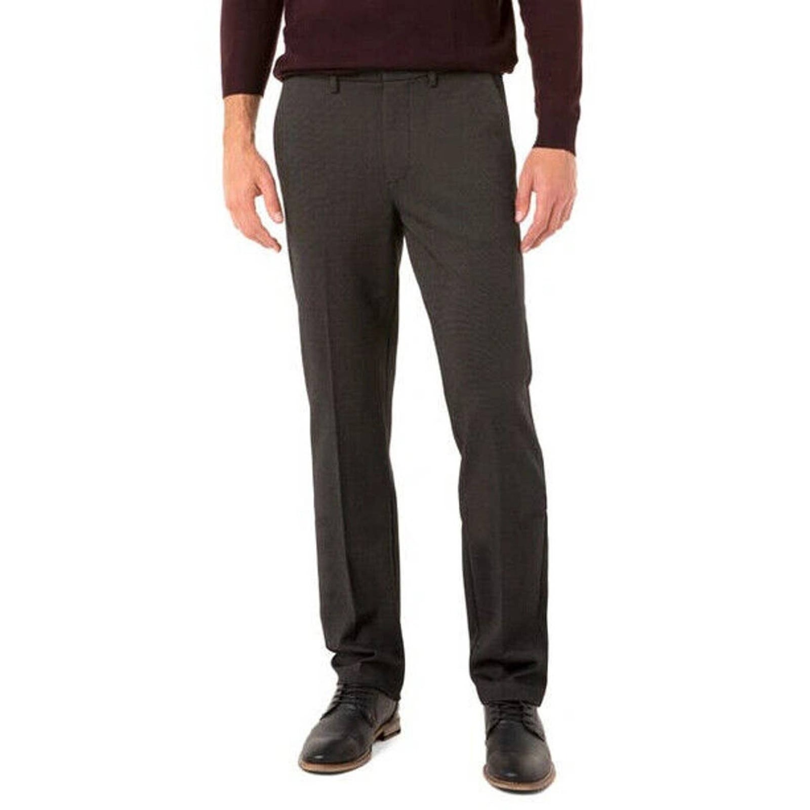 Liverpool Size 40x30 Saville Slim Fit Knit Pants In Black Pin Dot