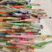 Colorful Gel Pens Lot of 112 Mixed Glitter Rainbow Assorted Most Unused