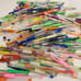 Colorful Gel Pens Lot of 112 Mixed Glitter Rainbow Assorted Most Unused