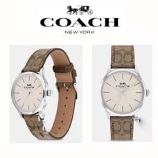 PERFECT CONDITION Coach Watch Silver Face Logo Band