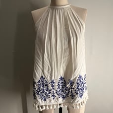 White halter blouse