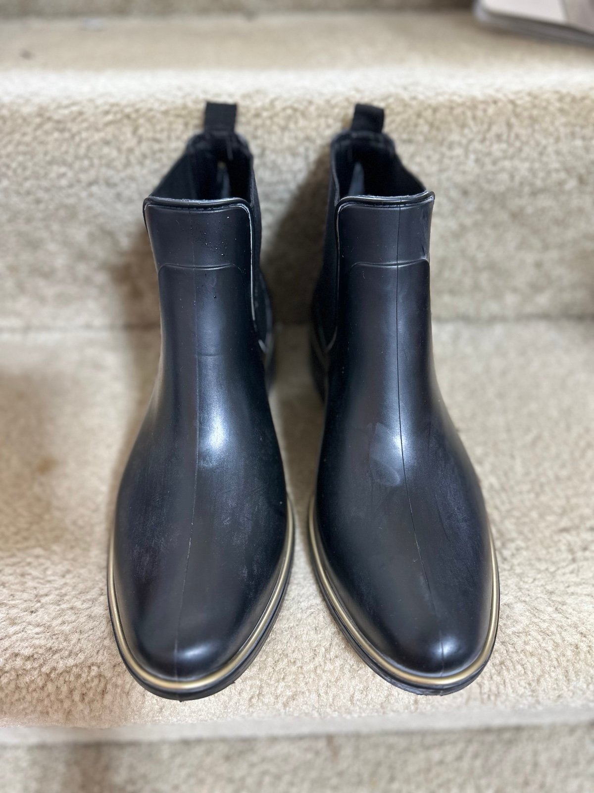 Kate Spade Womens Sedgewick Black Rain Boots Pull On Size 10