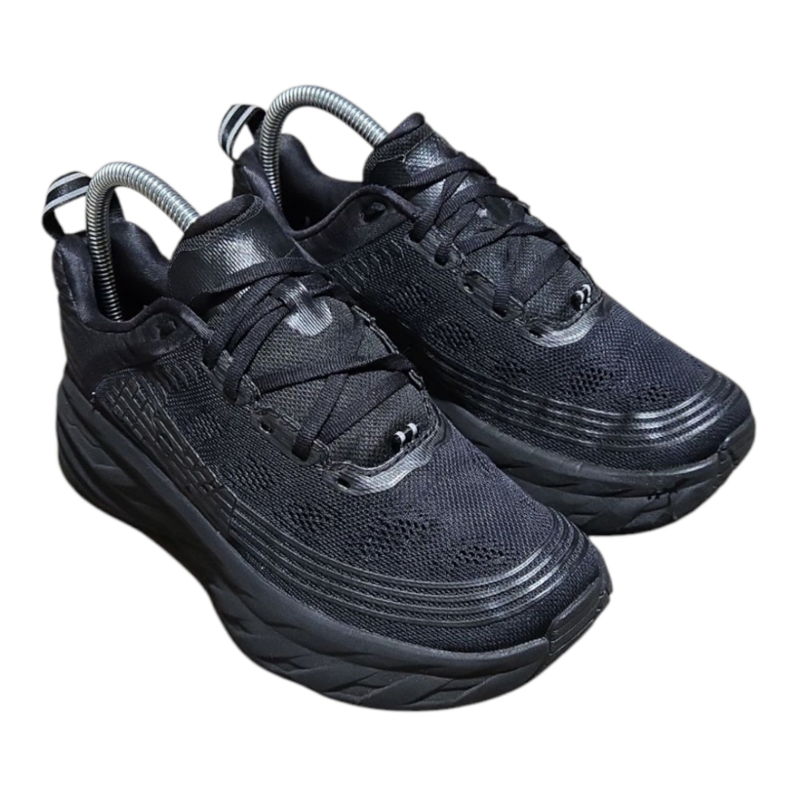 Women HOKA Bondi 6 Triple Black Size 6.5D(Wide)