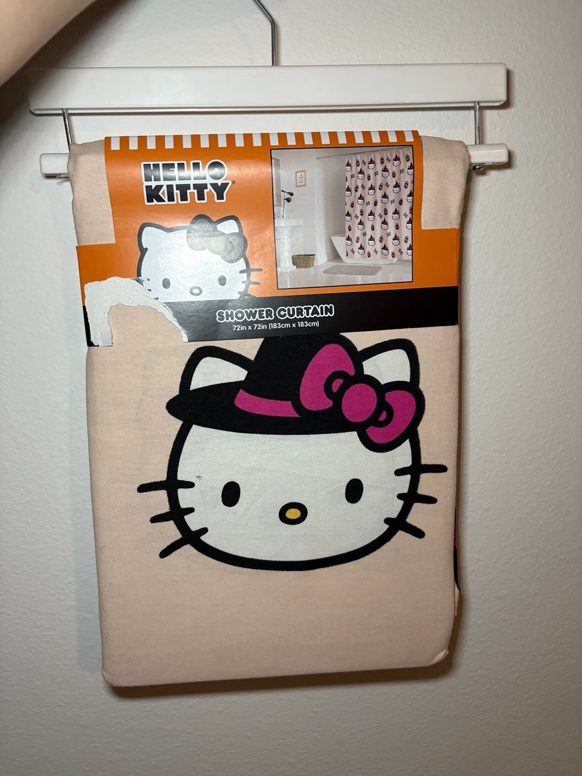 Hello Kitty Halloween shower curtain