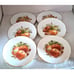 1950s Vintage Laughlin Porcelain Bavaria Germany Fruit Pattern Dessert Plates