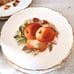 1950s Vintage Laughlin Porcelain Bavaria Germany Fruit Pattern Dessert Plates