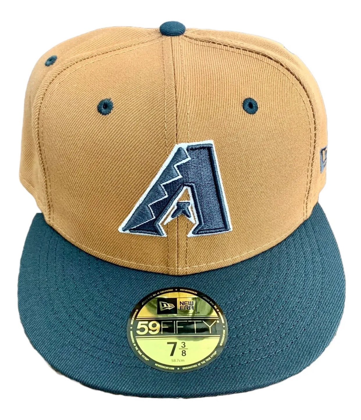 Diamondbacks Hat 7-3/8 New Era 59FIFTY Fitted Color Pack Tan Arizona Dbacks NEW