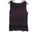 St. John Collection Santana Knit Top M Striped Sleeveless Tank Wool Rayon Multi
