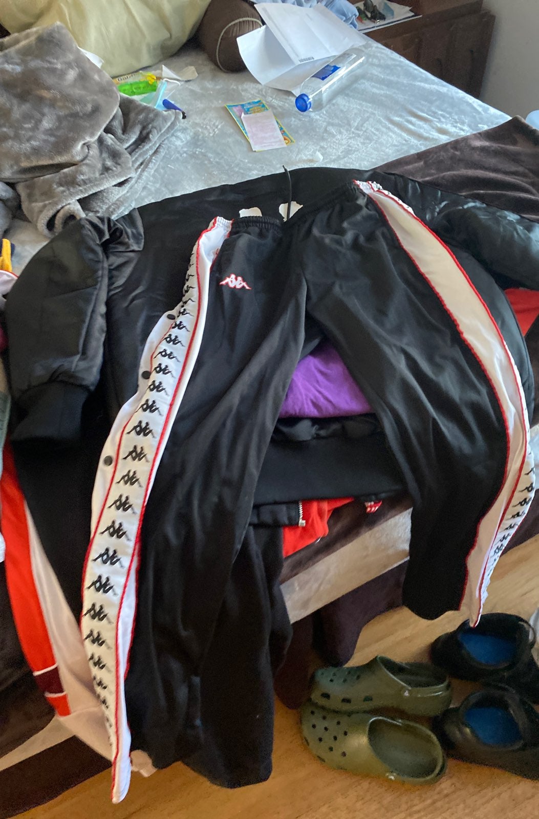 Snap track pants