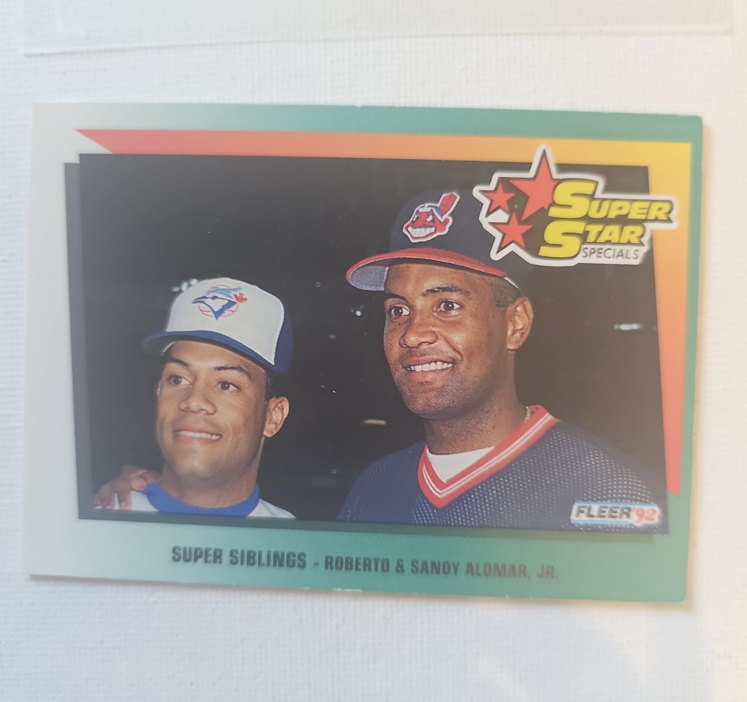 Fleer '92 Super Siblings Roberto & Sandy Alomar, Jr. Baseball Card