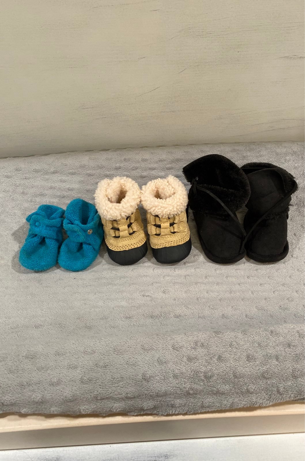 Sorel, zutano, fur boot lot