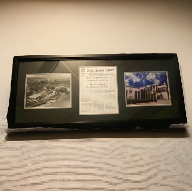 Framed and Photo Displayed in the Hallways of Pittsburgh University for 23 year