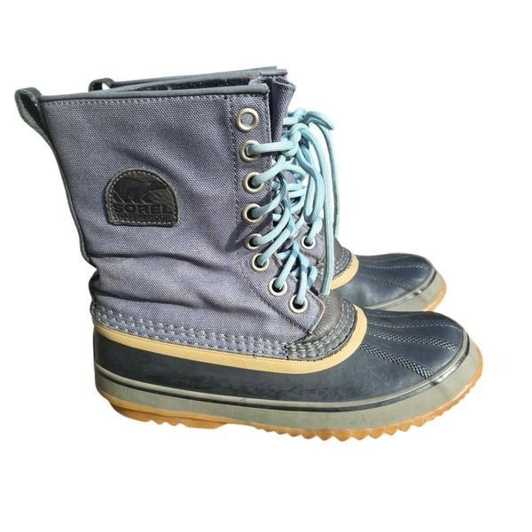 Sorel Women's 1964 Premium CVS Grey Black Winter Boots (NL-1717-435) Women's 8