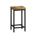 Modern Pub Table Set w/ 3 Hanging Stools - Natural/Black