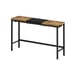 Modern Pub Table Set w/ 3 Hanging Stools - Natural/Black