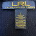 Lauren Ralph Lauren Mens Cardigan Size L Sweater Zipper Rib Knit Black