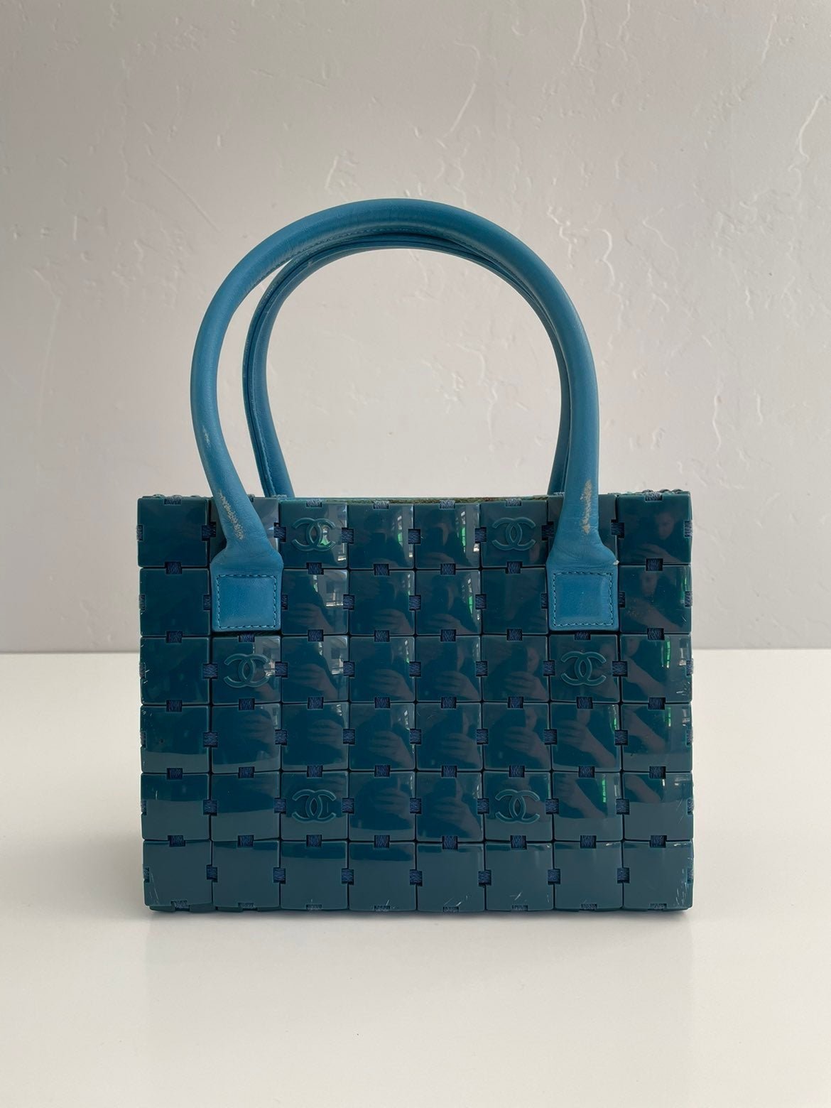 Auth Rare CHANEL Resin Tile Bag