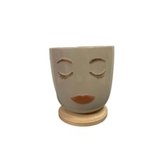 Large Pretty Girl Planter Brush Holder