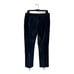 Siena Studio Pants Women 10 Black Suede Leather Zipper Accents Straight Leg