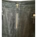 Siena Studio Pants Women 10 Black Suede Leather Zipper Accents Straight Leg