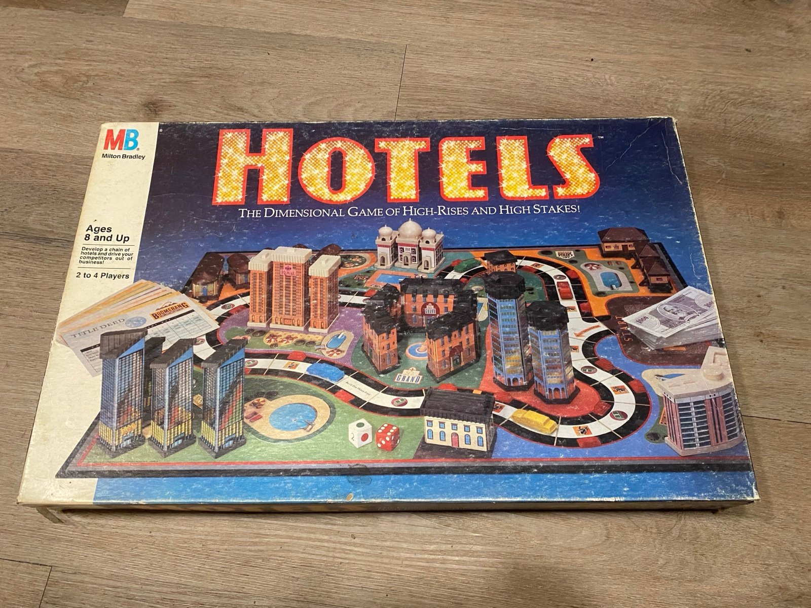 HOTELS 1987 BOARD GAME MILTON BRADLEY *READ*