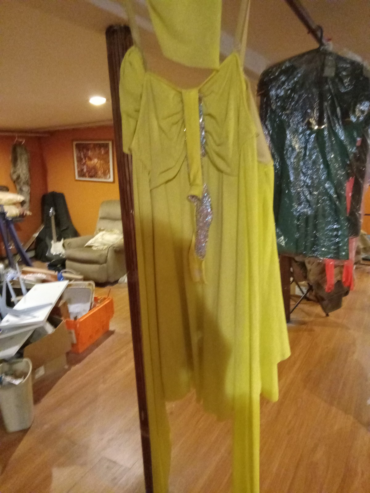 Dance outfit yellow halter size large