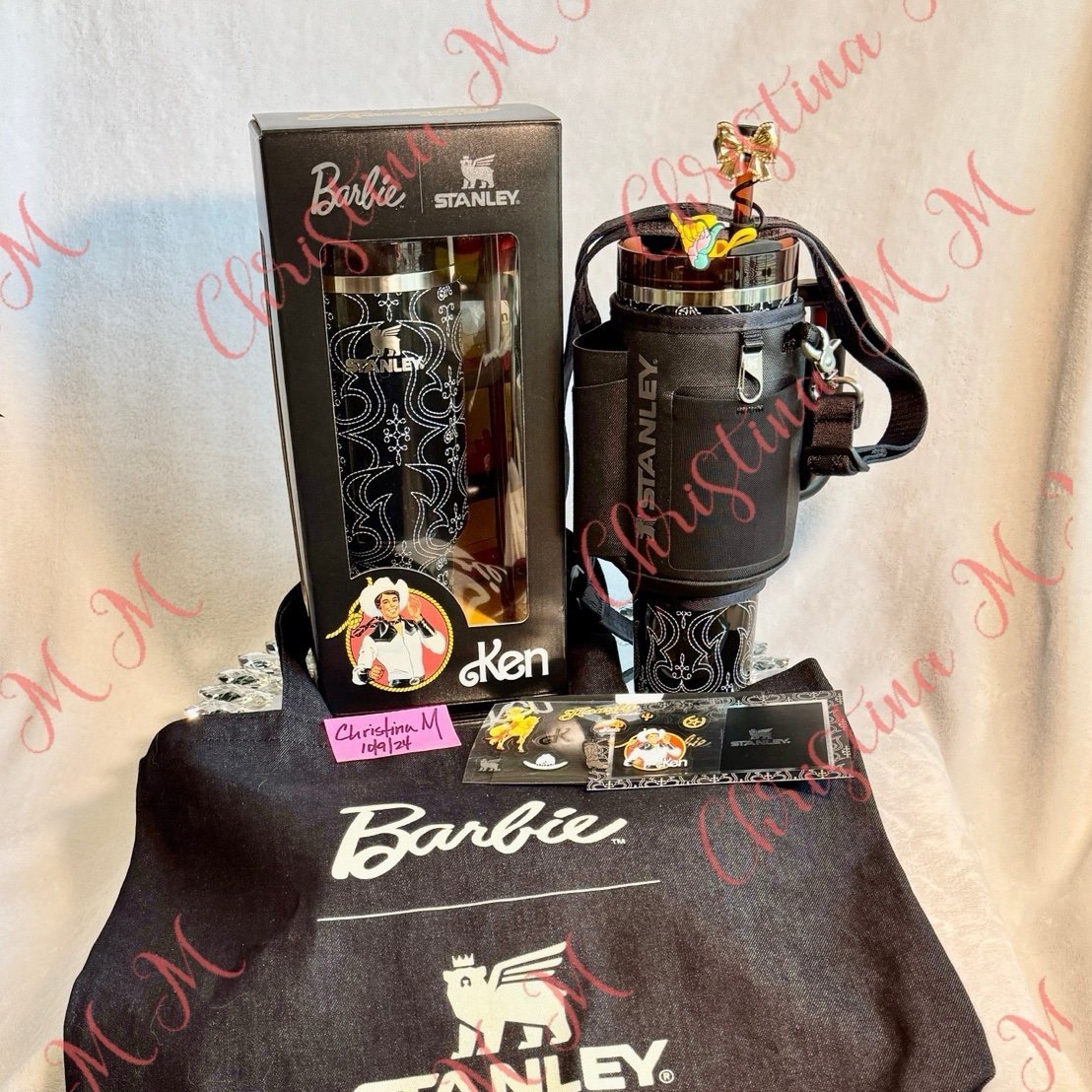 BARBIE X STANLEY KEN 40 oz QUENCHER, CARRY ALL, TOTE BAG BUNDLE
