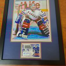 Mike Richter Authentic Auto Card with 8 x 10 Photo and Double Matted w/ Frame