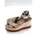 Sorel Joanie II Leather Wedge Sandals 11 Tan Suede Espadrilles Tie Travel Resort