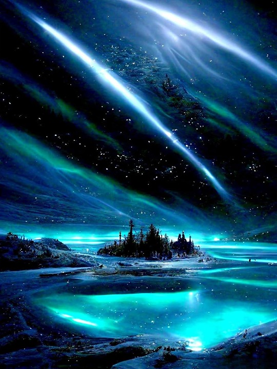 5D Landscape, Aurora Diamond Painting Kit for Adult