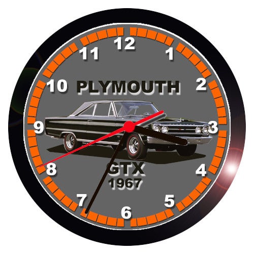 1967 PLYMOUTH GTX WALL CLOCK