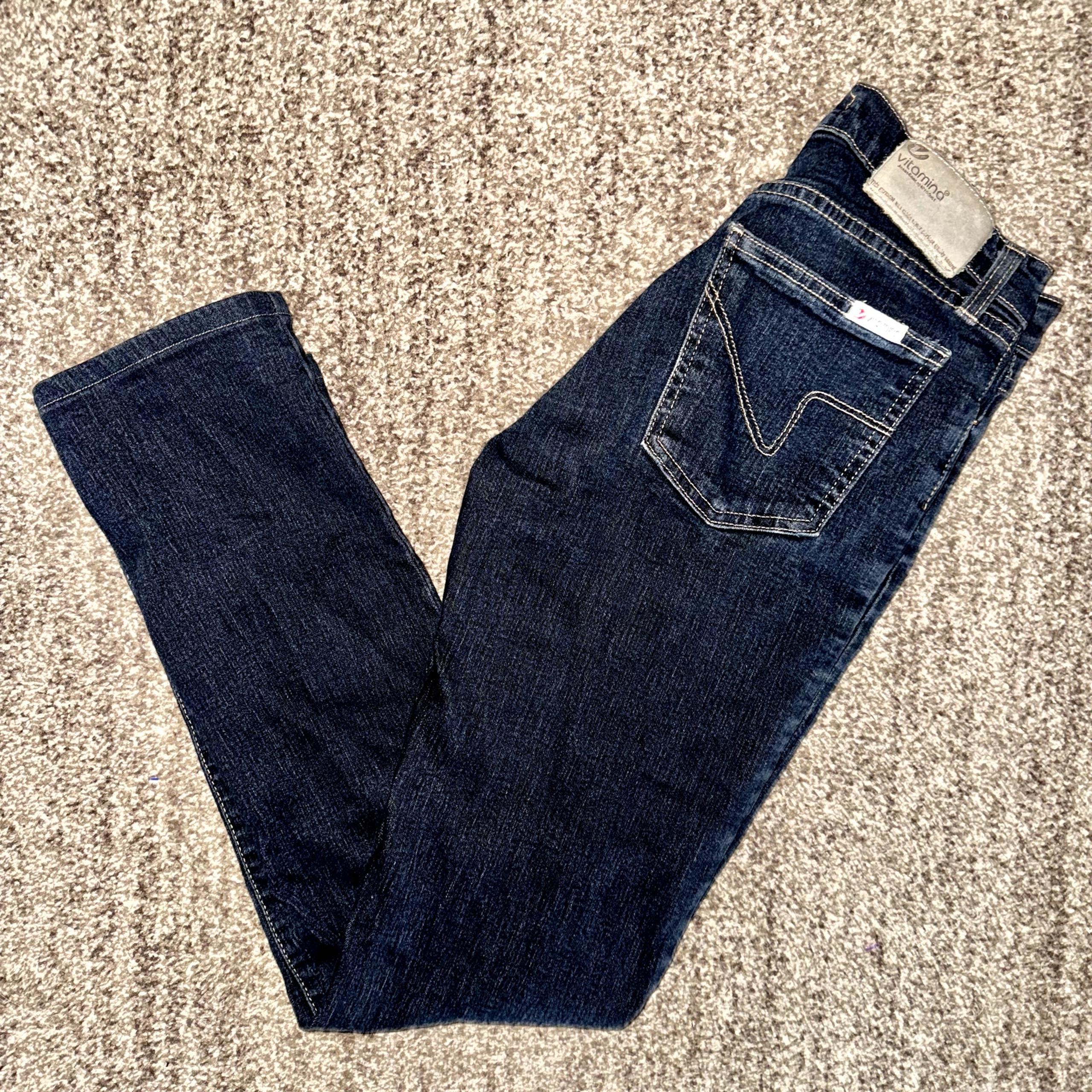 Vitamina Women's Mid-Rise Indigo Blue Denim Italian Jeans Size 2