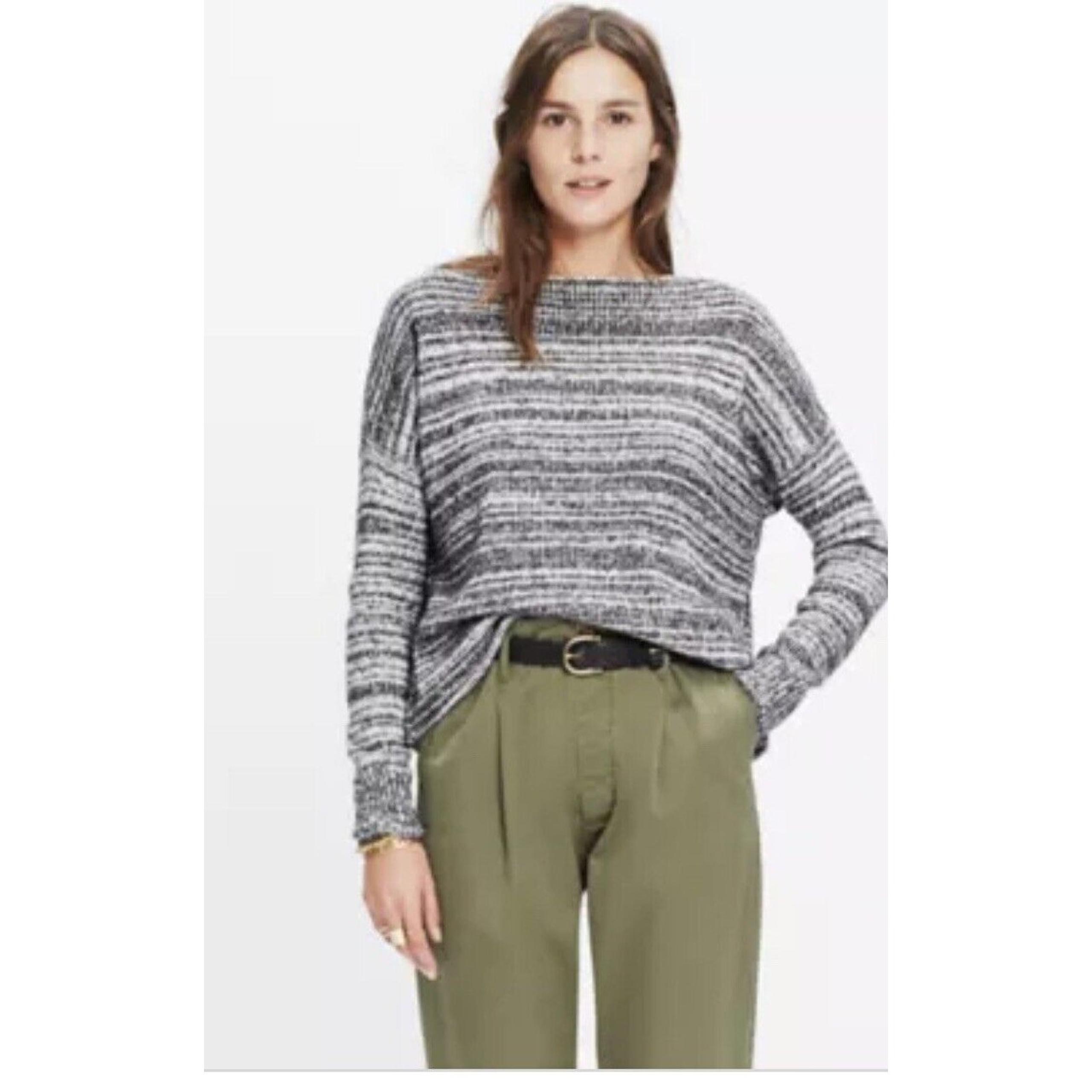 Women’s Threadmix Boatneck Sweater Boxy Minimalist S Wool Alpaca Yak - Madewell