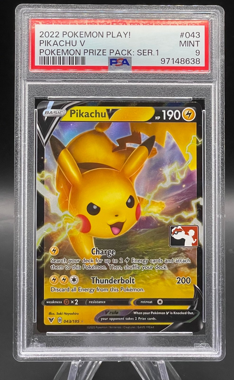 PSA 9 Pikachu Prize Pack Series 1 Pokemon TCG