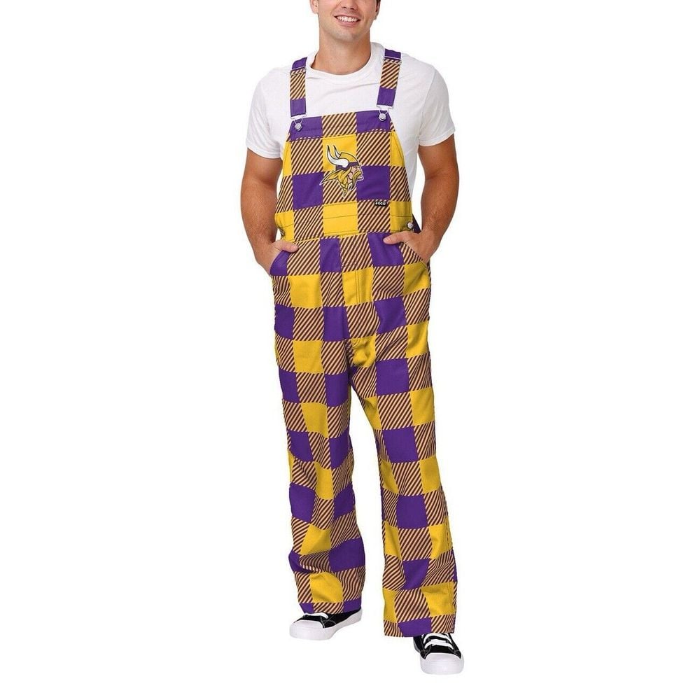 Team Apparel NFL Minnesota Vikings Football Bib/Overalls Adult Size Large NWT