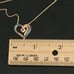 Gold Plated Over TR 925 Sterling Silver Multi-color CZ Heart Chain Necklace
