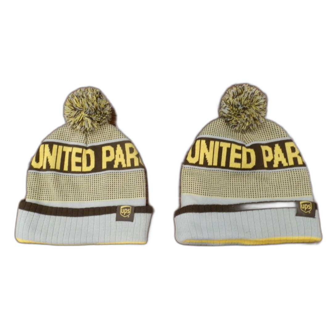 UPS United Parcel Service Pom Pom Beanie Winter Hat Set of 2