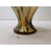 Murano Lavorazione Arte Tall Vase Ruffle Lip Yellow Blue Made In Italy Vintage