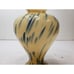 Murano Lavorazione Arte Tall Vase Ruffle Lip Yellow Blue Made In Italy Vintage