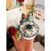 New Vtg Mikasa Maxima Festive Wreath Ceramic Porcelain Holiday Trinket Bowl