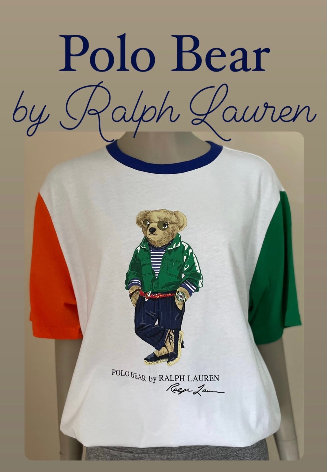 NWOT Polo Bear Ralph Lauren Color Blocked New Youth. Sizes S, M, L & XL