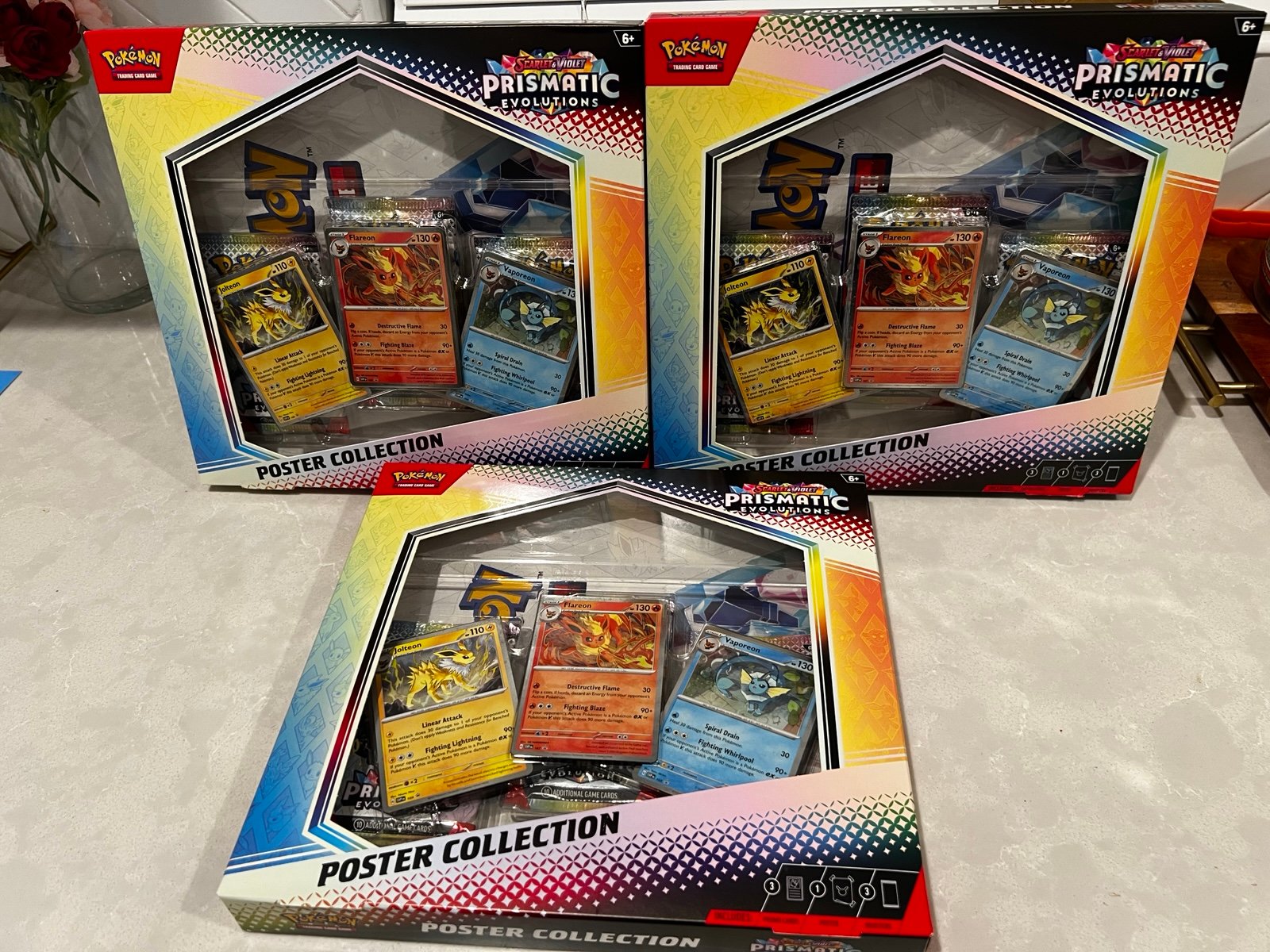 Pokemon Prismatic Evolutions Poster Collection Lot Of 3