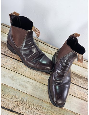 RM Williams Gardener Leather Chelsea Boots Men’s AUS/UK 6 US 7 Brown Chestnut